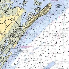 New Jersey Corson Inlet Ocean City Nautical Chart Decor