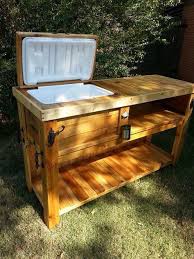 Wooden Ice Chest Patio Bar Pallet Bar Diy Wooden Ice Chest Outdoor Cooler