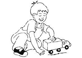 Tu aimes les voitures, les avions, les pompiers, le foot et toutes les choses de garçons ? Coloriage Garcon Avec Voiture Coloriages Gratuits A Imprimer Dessin 20952