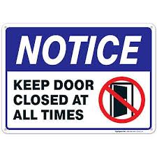keep door closed at all times sign fashion home garden homedcor plaquessigns ebay link times sign close the door sign all about time
