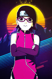Naruto the movie and boruto. Sarada Uchiha Poster By 80sretro Displate Uchiha Anime Anime Naruto