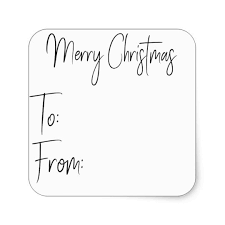 Black And White Label Ideas Merry Christmas Modern Black White Gift Labels To And From Christmas Label Ideas Minimalism Elegant Calligraph Christmas Labels Gift Labels Holiday Stickers