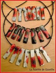 La Palette De Ganette Collier En Pate Polymere Art En Pate De Polymere Perles En Pate Polymere