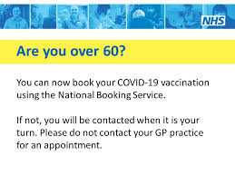 Over 60 You Can Book Your Covid 19 Vaccination Today Bradford Teaching Hospitals Nhs Foundation Trust