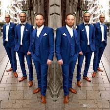 Summer Beach Royal Blue Groom Tuxedo Latest Peak Design Men Suits For Wedding Trajes De Hombre Groomsmen Outfits Bridegroom Attire From Redays 10051 Dhgate Blue Suit Men Blue Tuxedo Wedding