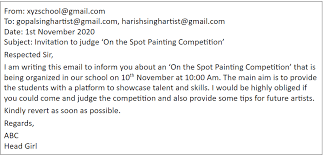 (a sample of a notice) learn more about formal letters here in detail. A Your School Is Organizing An On The Spot Painting Class 8 English Cbse