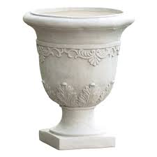 If you are looking for the quintessential, classic planter to add to your garden, terrace, or entryway, look no further than our tuscany urns. Floriana Outdoor Traditional Roman White Lightweight Concrete Garden Planter Urn In 2021 Patio Urns Urn Planters Patio Stones