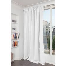 Plusieurs choix de tissus s'offrent à vous pour insonoriser vos portes. Rideau Phonique Thermique Occultant Blanc 140x260 Maisons Du Monde
