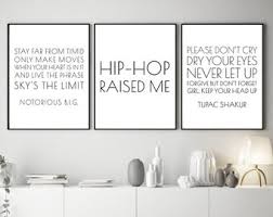 This free printable wall art with rapper's delight song lyrics will be a fun addition to your interior! Hip Hop Wall Art Etsy