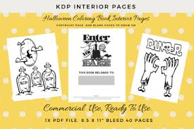 When we think of october holidays, most of us think of halloween. Halloween Coloring Pages For Kdp Grafico Por Simpsys Designs Creative Fabrica