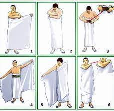 Pakaian ihram dipakai ketika sampai di miqat, hal ini juga menandai dimulainya ibadah umroh dengan mengucapkan niat umroh. Ihram Ma Had Aly Zawiyah Jakarta