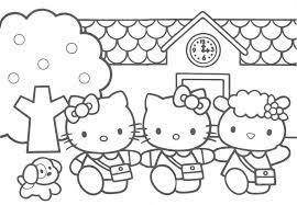 transmissionpress three hello kitty coloring pages home coloriage hiver pdf gratuit