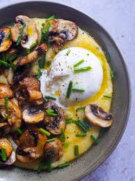 Polenta Cremeuse Aux Champignons Et Burrata Clemfoodie Recette Polenta Cremeuse Recettes De Cuisine Recette Polenta