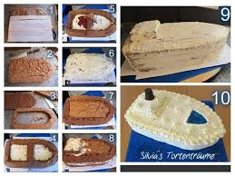 Silvia S Tortentraume Tutorial Anleitung Schiff Boot Schwarzwalder Kirsch Torte Kuchen Sahne Bootkuchen Kuchen Ohne Backen Tortendeko