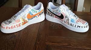 Nike X Vlone Pauly Air Force 1 Low White Graffiti Nike Cheap Nikes Popular Sneakers