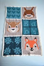 Ein pixelmuster selbst erstellen ist mit kariertem papier und bunten. Fuchs Hase Und Reh C2c Babydecke Kostenlose Hakelanleitung Hakel Strickanleitung