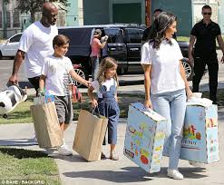 Kourtney kardashian and travis barker further solidified their bond this week with a family trip to the happiest place on earth. Kourtney Kardashian Takes Her Kids Penelope And Mason To Donate Toys To Watts Empowerment Center Daily Mail Online