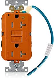 Electrical wiring basics part 2. Leviton Gftr2 Igo 20a 125v Extra Heavy Duty Industrial Grade Isolated Ground Duplex Tamper Resistant Self Test Gfci Receptacle 20 Amp Orange Amazon Com
