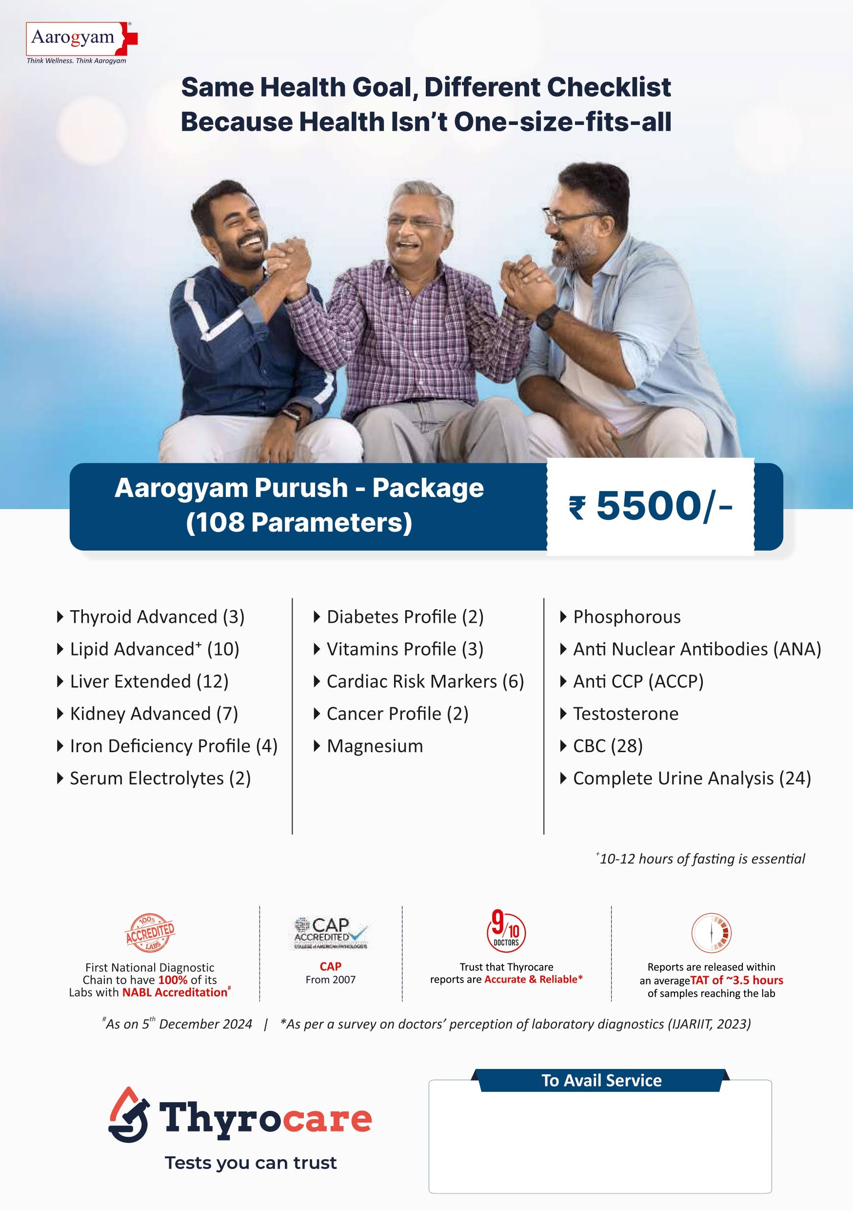 AAROGYAM PURUSH - PACKAGE