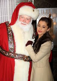 This ariana grande style comprising of the brown metallic blouse and mini flared skirt is giving us fashion goals. Hear Ariana Grande S New Christmas Song Santa Tell Me Glamour