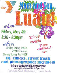 mom and son luau sinking spring, pa