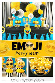 Emoji Birthday Emoji Party Catch My Party Emoji Party Emoji Party Decorations Emoji Theme Party