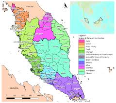 Malaysia map states high resolution stock photography and images alamy. Peninsular Malaysia Map Showing States Divided Into Administrative Download Scientific Diagram