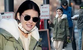 Lucy hale and robbie amell are gearing up to square off against each other in the upcoming romcom the hating game. Lucy Hale Keeps Comfortable In Parka As She And Austin Stowell Enjoy Break From Filming In New York Daily Mail Online