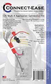 12 Volt Multi 4 Fused Connection Kit Fuses Included Rce12vb4fk Boat Wiring Marine Equipment Connection