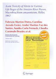 Referencing books, youtube videos, websites, articles, journals. Pdf Bulletin Of Environmental Contamination And Toxicology Eduardo Ballester Academia Edu