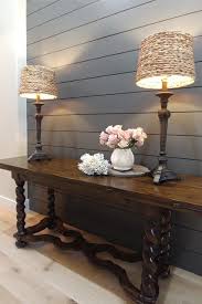 It also pairs well with light or medium stained wood as you can see in this kitchen. Kitchen Cabinets And Shiplap Walls In Kendall Charcoal Landhausstil Flur Austin Von Paper Moon Painting Houzz