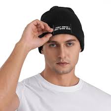 YVNUM I Don't Know I Just Work Here Beanie for Unisex,Slouchy Knit Skull  Cap Warm Winter Hat Cuffed Plain Hat Black at Amazon Men’s Clothing store