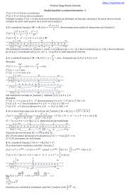 A afla functia de gradul 1 inseamna a afla numerele reale a si b. Rolul Derivatei De Ordinul Intai Exercitii Rezolvate Tug Of Web