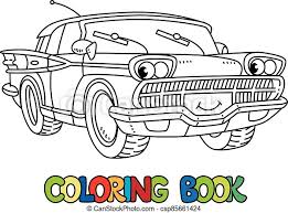Our car coloring book contains lots of cool and beautiful cars pictures, vehicles, tractor and truck. Funny Retro Car With Eyes Coloring Book Funny Retro Car Coloring Book For Kids Funny Vector Cute Vehicle With Eyes And Canstock