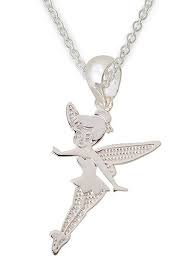 Tinkerbell Necklace In Sterling Silver Sterling Silver Pendants Silver Sterling Silver Necklace Pendants