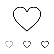 Love Instagram Interface Like Bold And Thin Black Line Icon S Love Clipart Line Icons Black Icons Png And Vector With Transparent Background For Free Downloa Line Icon Icon Set Icon