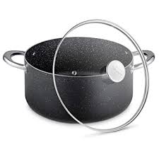 Shop for induction stockpot at bed bath & beyond. Buy Cooking Pot Induction 26cm 6 4l Nonstick Stock Pot With Tempered Glass Lid Casserole Dish Stone Derived Granite Coating No Stick Soup Pot Oven Safe Granite Sky Light Online In Thailand B07xcn7hvd