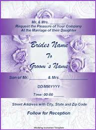 Designing your wedding invitations can be one of the most stressful things. Wedding Invitation Template Free Word Templates