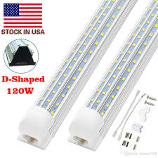 8ft Led Light Fixtures 8ft Led Shop Light 6000k Cold White Dual Side T8 V Shape Integrated 8 Foot Led Tube Lights Clear Cover Led Tube Dmx Led Tubes To Replace Fluorescent