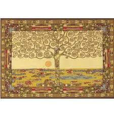 A tapestry is a large piece of heavy cloth with a picture sewn on it using coloured. Tapestry Klimt The Tree Of Life