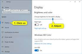 Adjust Screen Brightness In Windows 10 Tutorials