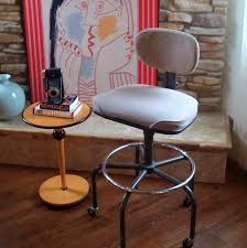 Cramer Antique Industrial Chair Cool Vintage Machine Age Drafting Stool Metal Swivel Adjustable Rolling Steel Offi Furniture Drafting Chair Comfortable Seating