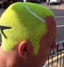 Tennis ball head / Funny haircut