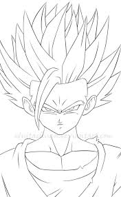 The zip archive contains the following files: Gohan Lineart By Eduitachisan Dragon Ball Super Artwork Dragon Ball Painting Dragon Ball Art