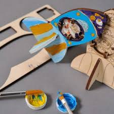 Creioane colorate,15buc/set,grip racheta fbfc112457 / ferestrele sunt perforate si pot fi chiar si usa spre cabina poate fi deschisa. Racheta Puzzle Uri 3d Mecanice De Colorat Ugears