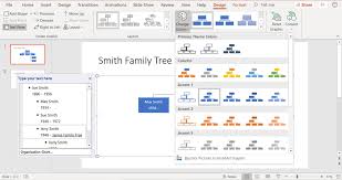 Create Family Trees Using Powerpoint Organization Chart