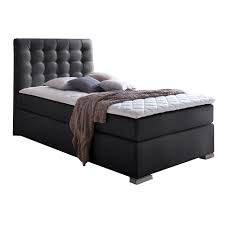 Bei einem doppelbett müssen sie sich außerdem zwischen einer durchgängigen doppelmatratze und zwei einzelmatratzen entscheiden. Meise Mobel Boxspringbett Lenno Mit Kopfteil Gesteppt Ca 90 X 200 Cm