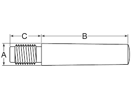 Taper Pin Threaded Ext 12 X 5 1 4 Stainless Steel G L Huyett