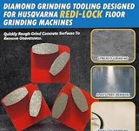 Diamond Concrete Grinding Discs for Husqvarna Redi-Lock, Medium Bond, Set  of 3, 30/40 Grit : Amazon.ca: Industrial & Scientific