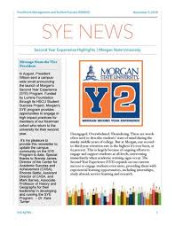 Second Year Experience News by Morgan State University